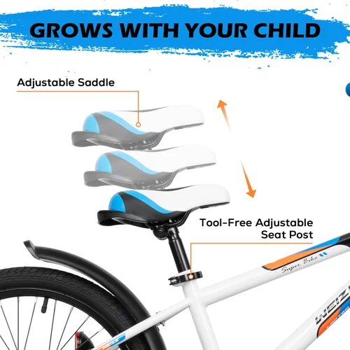 Miniatura 7 de WEIZE Kids Bike, 16 Inch Children Bicycle for Boys & Girls Ages 4-7 Years Old, Rider Height 41-53 Inch, Adjustable Seat & Handlebars, Coaster Brake