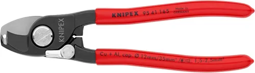 Miniatura 6 de KNIPEX Tijeras para Cable, 16,5 cm de L, 1/0 AWG, Rojo