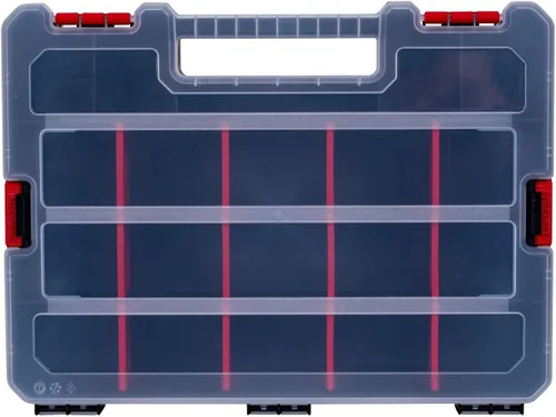 Miniatura 5 de Caja Organizadora de Piezas Pequeñas – Estuche de Almacenamiento de Hardware Apilable con 20 Compartimentos y 12 Separadores – Organizador de B.