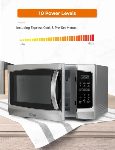 Miniatura 4 de Microondas Commercial Chef 1,3 pies cúbicos con 10 niveles de potencia, microondas con cerradura de puerta de tira, microondas de encimera de 1000W
