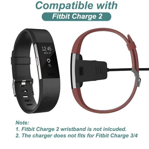 Miniatura 2 de Kissmart Cargador para Fitbit Charge 2, cable de carga de repuesto para pulsera inteligente Fitbit Charge 2 (3.3 pies/3.3 ft)
