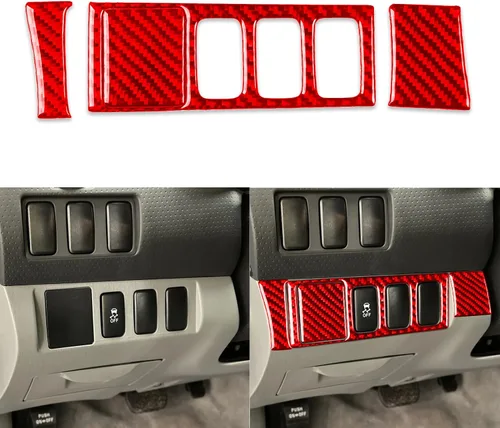 Miniatura 19 de 2 unids velocímetro coche marco ajuste medidor de aceite cubierta tacómetro calcomanía calcomanía odómetro compatible con Toyota Tacoma 2009 2010