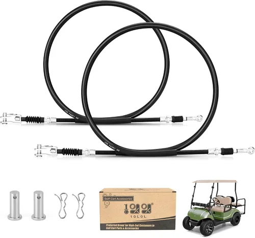 10L0L Juego de cables de freno de carrito de golf 2 piezas para Yamaha G8 G14 G16 G19 G20 G22 Gas y eléctrico Reemplaza el lado del pasajero OEM