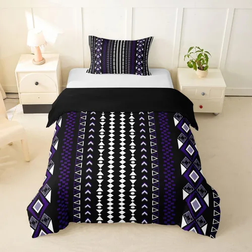 Miniatura 34 de Erosebridal Bohemian Duvet Cover Twin Country Southwestern Comforter Cover for Kids Teens Boho Aztec Arrows Diamond Bedding Set Black Gray Geometric