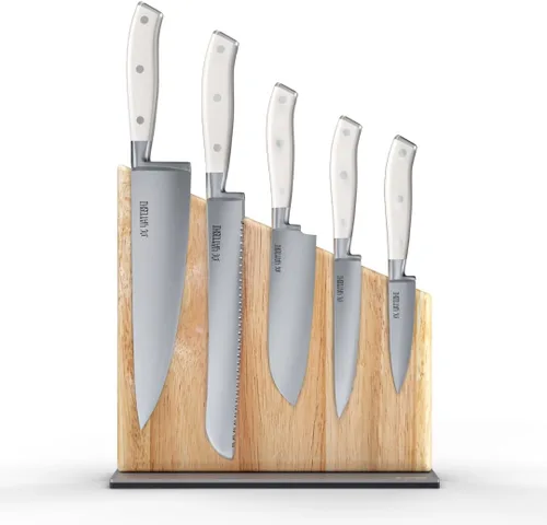 Miniatura 17 de Yatoshi Knives Juego de Bloques de Cuchillos de Cocina Magnéticos - Cuchillos Japoneses de Acero VG-10 de Alto Grado de 67 Capas, Afilados, Mango
