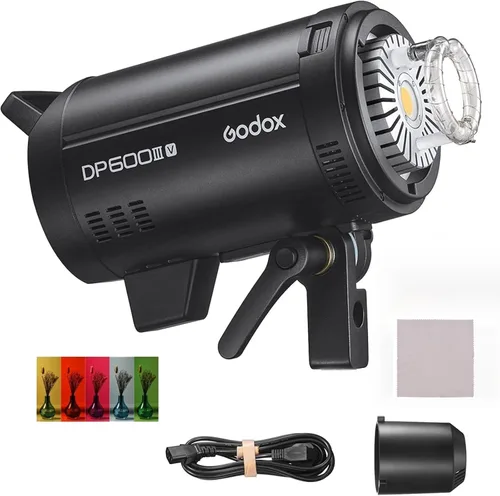 Miniatura 3 de Godox DP400III-V Actualizado Luz de Flash de Estudio 400Ws Potencia GN87 5600±200K Iluminación Estroboscópica Sistema Inalámbrico X de 2.4G Montaje