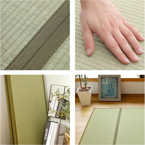 Miniatura 8 de MIINA Colchón japonés tradicional tatami, Igusa (hierba rusa), futón, 39 x 78 pulgadas (individual natural)