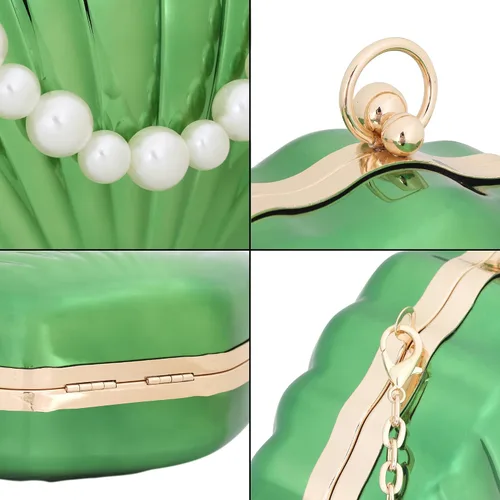 Miniatura 7 de Women Mini Seashell Evening Clutch Top-Handle Bag Cross-body Bag