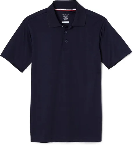 French Toast Polo deportivo elástico de manga corta para niños que absorbe la humedad, uniformes escolares para niños y adolescentes, marino