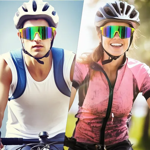Miniatura 2 de FEISEDY Gafas de sol deportivas para hombres, mujeres y adolescentes - Béisbol, ciclismo, ciclismo UV400 protección B2388 004-fluorescence Verde