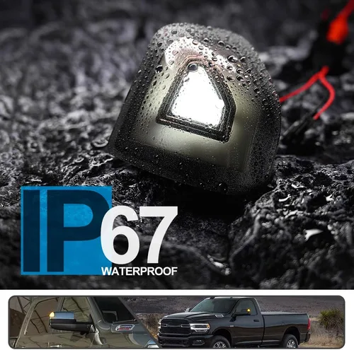 Miniatura 6 de 2 piezas de luz LED ámbar para espejo, luz de señal de giro para Dodge Ram 1500 2021 2022 2023, para Ram 1500 Classic 2022 2023, para Ram 2500 3500