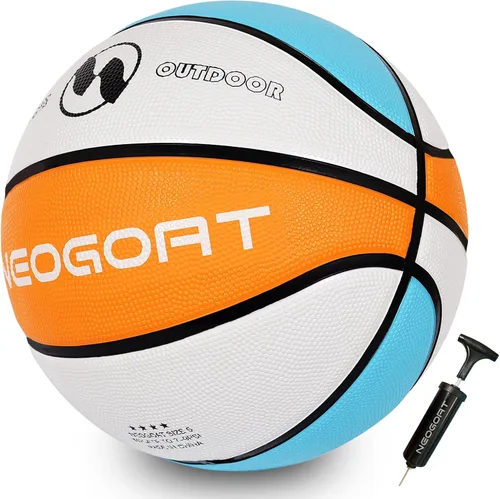 Miniatura 23 de Pelota de baloncesto para niños y jóvenes tamaño 4/5 25.5/27.5", Pelota de baloncesto de goma gruesa y duradera de alto rebote NEOGOAT tamaño 4/5