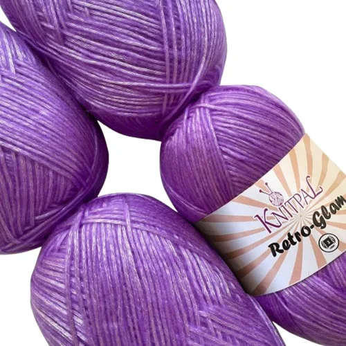 Miniatura 26 de Retro-Glam Hilo Metálico para Crochet, Paquete de 4 (1280 Yardas / 14.11 Onzas), Patrones Gratuitos - Hilo Brillante para Tejer - Peso Ligero 3 DK