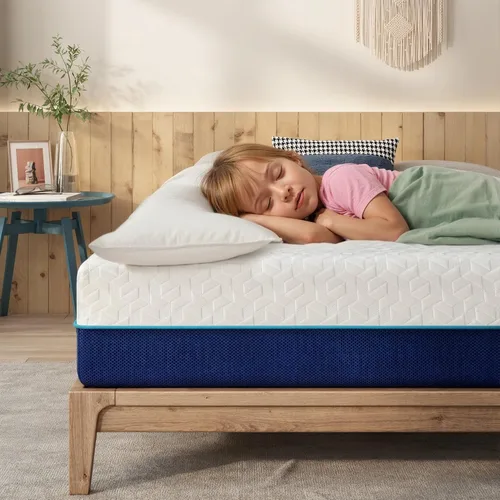 Colchón Twin de 6 pulgadas para niños, litera o cama alta, colchón de espuma viscoelástica para alivio de presión, colchón con infusión de gel de
