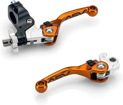 ASV Unbreakable F4 Off-Road Embrague y palanca de freno w/Perch # BC F40106SX - Shorty Orange Naranja