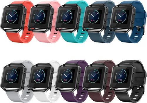 Miniatura 2 de Correa con marco para reloj Fitbit Blaze de LEEFOX, edición especial, correa de silicón, unisex, S G-10pack Classic+1 Marco Negro