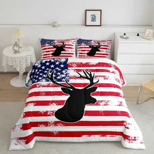Miniatura 41 de Juego de ropa de cama de oso para niños y adolescentes, juego de edredón de animales salvajes para niños, adolescentes, naturaleza, vida silvestre