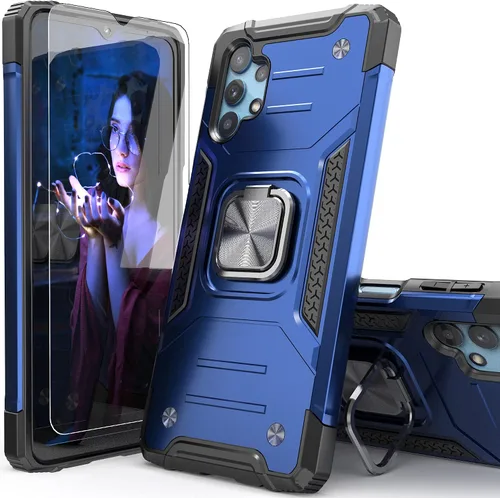 Miniatura 13 de Funda para Galaxy A32 5G con protector de pantalla, a prueba de caídas, ajuste delgado, con soporte para automóvil, funda protectora ligera