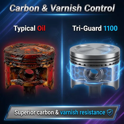 Miniatura 5 de Aceite de compresor de aire sintético sin detergente de 8,000 horas – TRI-Guard 1100, ISO 100, SAE 30 compresor de pistón – jarra de 1 galón