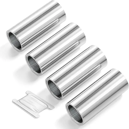 Miniatura 40 de TAISHER 2 accesorios de tubería de acero inoxidable, 1/2 "NPT x 1/2" NPT macho roscado, tubo fundido de pezón de 6 pulgadas de longitud