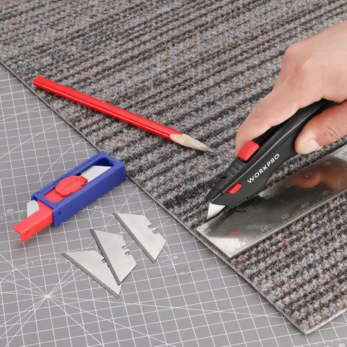 Miniatura 6 de WORKPRO - Cuchillas de cuchillo utilitario premium, SK2M con revestimiento de diamante TAC, paquete de 10 cuchillas de repuesto con dispensador