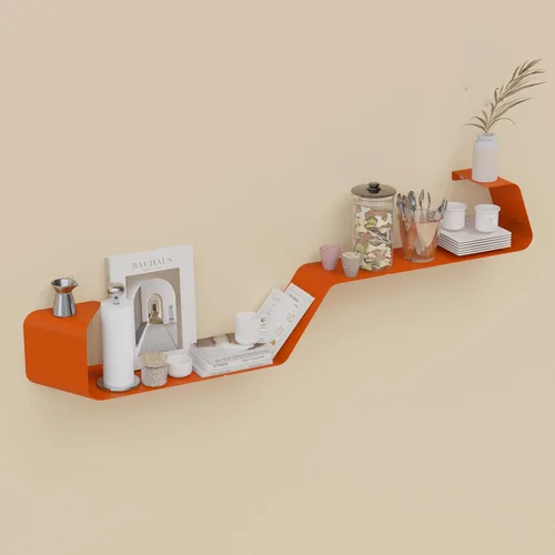 Miniatura 10 de Sttoraboks Estantes flotantes, juego de 3 estantes de metal montados en la pared con diseño único para almacenamiento en la pared, estante