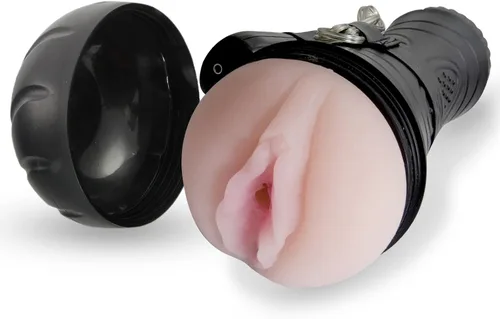 Miniatura 12 de LeLuv Textura realista del ano del PDA del masturbador masculino vibrante compacto en caja negra Ano Vibrador