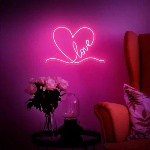 Miniatura 13 de XOXO - Letrero de luz LED de neón rosa para el día de San Valentín para pared de dormitorio, luces de neón para decoración de pared, letrero Xoxo