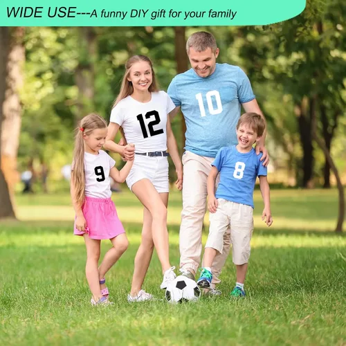 Miniatura 4 de 22 piezas de números de camiseta con números para planchar, número de transferencia de calor, números de jersey del 0 al 9 para uniforme
