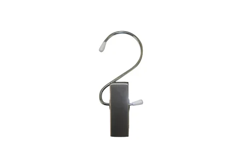 NAHANCO 610EC12 - Gancho para bota, cromo cepillado, clip de metal, 4.5 pulgadas (paquete de 12)