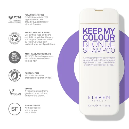 Miniatura 5 de ELEVEN AUSTRALIA Keep My Colour Blonde Shampoo Perfecto Para Cualquier Rubio Natural o No