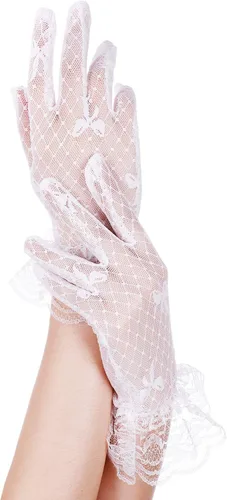 Miniatura 5 de SATINIOR Ladies Lace Gloves for Women Tea Party Elegant Mesh Dress up Gloves for Halloween Prom Cosplay Opera Parties Wedding