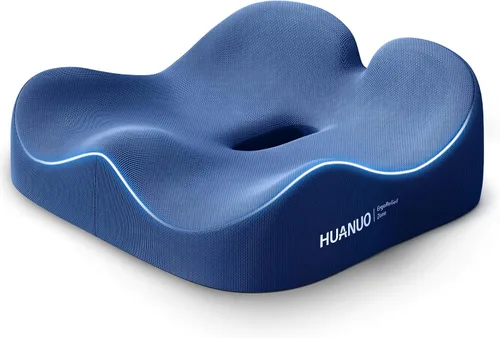 Miniatura 8 de HUANUO Cojín ergonómico de asiento de espuma viscoelástica, gel de refrigeración para silla de oficina, para soporte de cadera, alivio de presión