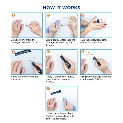 Miniatura 3 de MagicEzy Tile RepairEzy (Blanco) - Relleno de reparación de azulejos de cerámica para reparar astillas y grietas - Adhesión súper fuerte - Cerámica