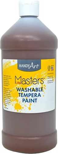 Miniatura 20 de Handy Art Little Masters - Pintura al temple lavable, turquesa, botella de 128 onzas, brillante y mezclable, alta opacidad, colores lavables