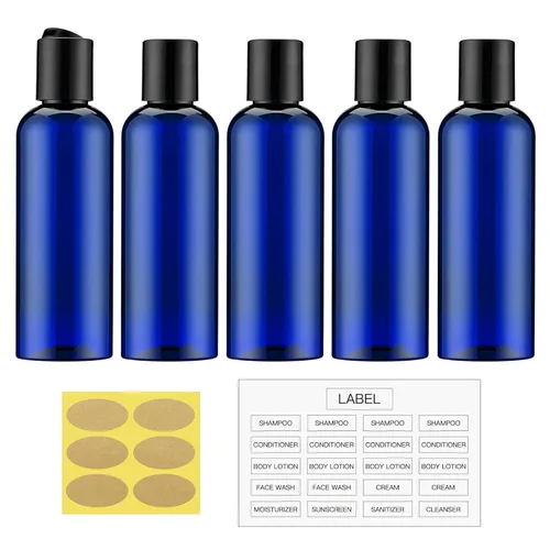 Miniatura 10 de Botella de viaje de 3.4oz con tapa abatible con tapa superior de disco, Claro Transparente