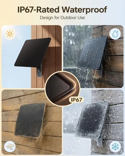 Miniatura 10 de Panel solar de 6 W para cámaras de seguridad - Cargador de batería solar con micro USB y USB-C, impermeable IP67 con montaje ajustable de 360° 3-NO