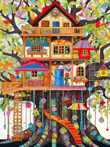 Miniatura 11 de Lucky Puzzles - Mosaico de kimono colorido, rompecabezas artístico de 500 piezas para adultos y niños, colores vibrantes, arte cultural, calidad