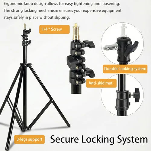 Miniatura 4 de Godox Soporte de luz resistente 290F 9.5 pies (9.5 ft) extra alto Carga máxima de 11 libras (11.0 lbs) Compacto 35 pulgadas plegado