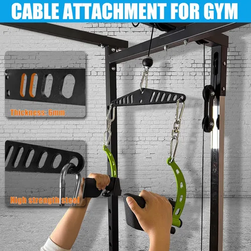 Miniatura 3 de Barra de Dominadas LAT de Agarre Múltiple para Gimnasio en Casa, Placa Separadora Accesorios de Dominadas LAT para Sistema de Poleas Máquina