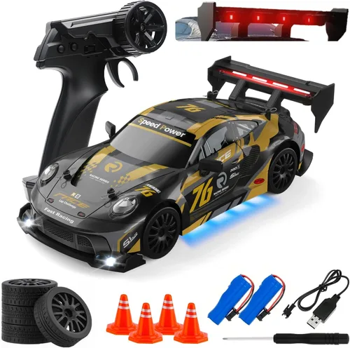 Miniatura 16 de Coche de Deriva RC, Vehículo de Control Remoto a Escala 1:24 para Niños, 2.4GHz 20KM/H 4WD Autos RC de Alta Velocidad con Luz LED, Dos