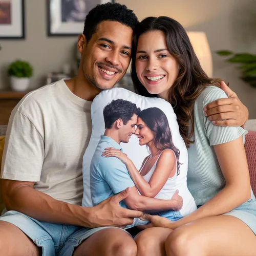 Miniatura 2 de Easycosy Almohada con foto personalizada, almohada personalizada con forma de cara, regalos de cumpleaños del día del padre, almohadas