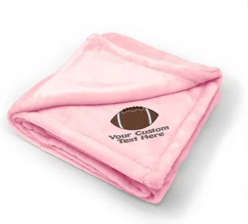 Miniatura 7 de Ropa de cama de bebé, mantas para niños y niñas, fútbol deportivo, pelota lateral A Texto y nombre personalizados azul aquí