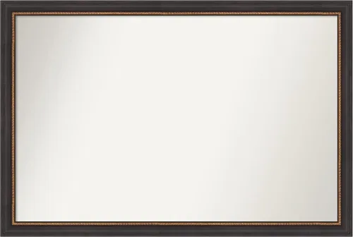 Miniatura 234 de Amanti Art Espejo de baño negro para sobre el fregadero, 23 x 23 pulgadas, espejo cuadrado negro Ashton, marco de madera tradicional mediano, se