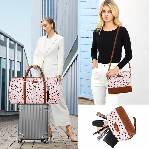 Miniatura 6 de Bolsa de ropa para viaje con neceser convertible de mano para fin de semana, bolsas de viaje grandes para mujeres 2 en 1, bolsa colgante para traje