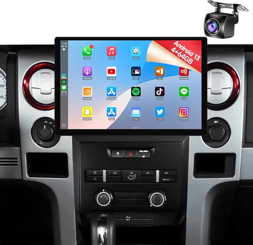 Naifay 8Core 4G+64G Android 13 Car Stereo para Ford F150 2009 2010 2011 2012 actualización de radio, 2K 13.1 pulgadas pantalla táctil para Ford con