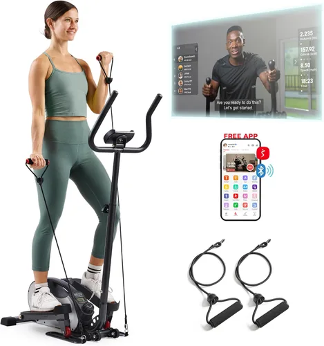 Miniatura 7 de Sunny Health & Fitness Under Desk Elliptical Machine, Portable Sitting or Stand Peddler Exerciser for Seniors Home Office, SunnyFit App Access via