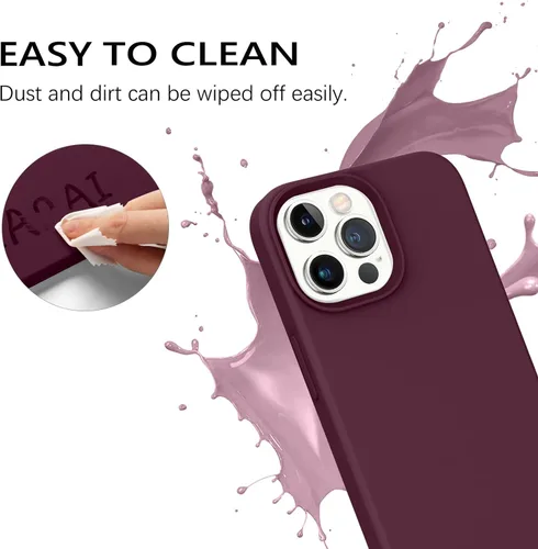 Miniatura 105 de GUAGUA Funda compatible con iPhone 17 Pro Max de 6.9 pulgadas, silicona líquida, goma de gel suave, delgada, forro de microfibra delgada