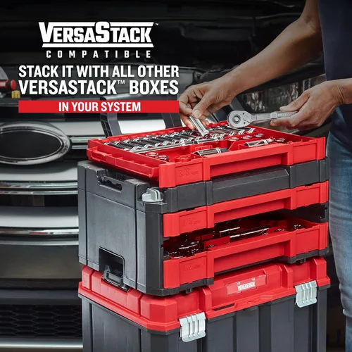 Miniatura 7 de Craftsman Juego de herramientas mecánicas de 262 piezas con caja VERSASTACK de 3 cajones, juego de llaves SAE y métricas, kit de herramientas
