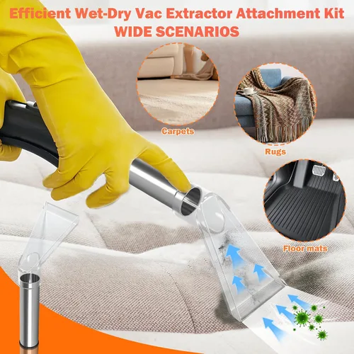Miniatura 8 de Shop - Kit de accesorios para extractor de aspiradora con adaptadores de 2-1/2 pulgadas, 1-7/8 pulgadas y 1-1/4 pulgadas, accesorio universal